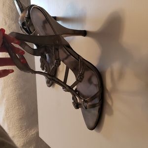 Nine West strappy kitten heels